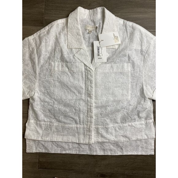$195 TED BAKER Chancee Broidery Boxy Short sleeve Shirt blouse size 2 SOLD OUT - Picture 11 of 14